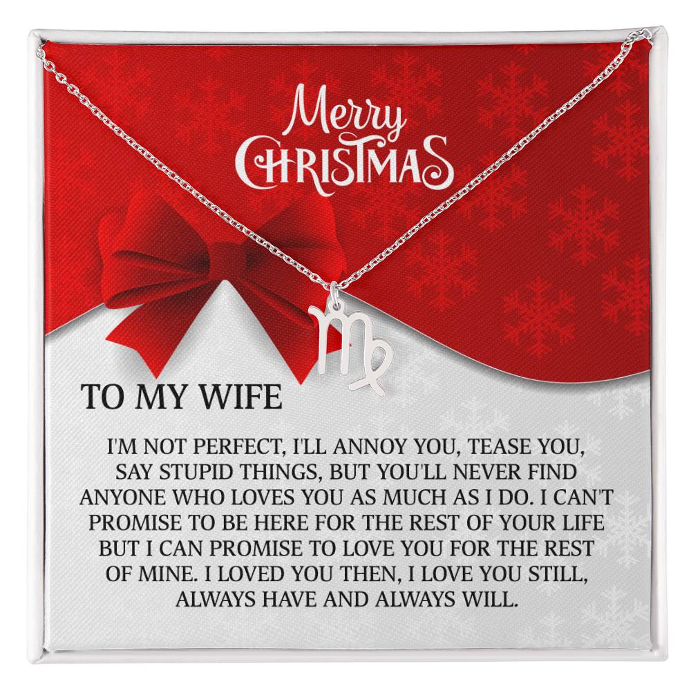 Zodiac Symbol Necklace To My Wife Merry Christmas