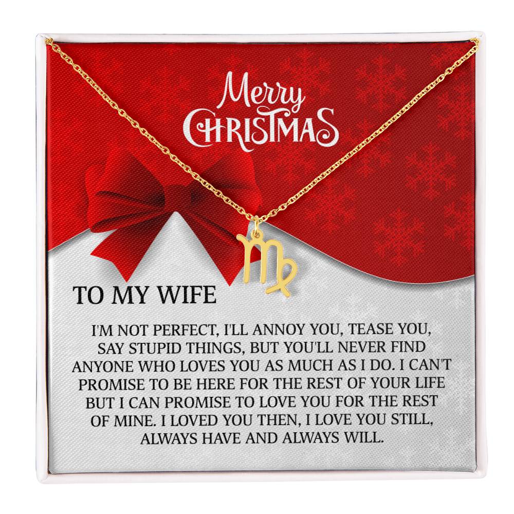 Zodiac Symbol Necklace To My Wife Merry Christmas