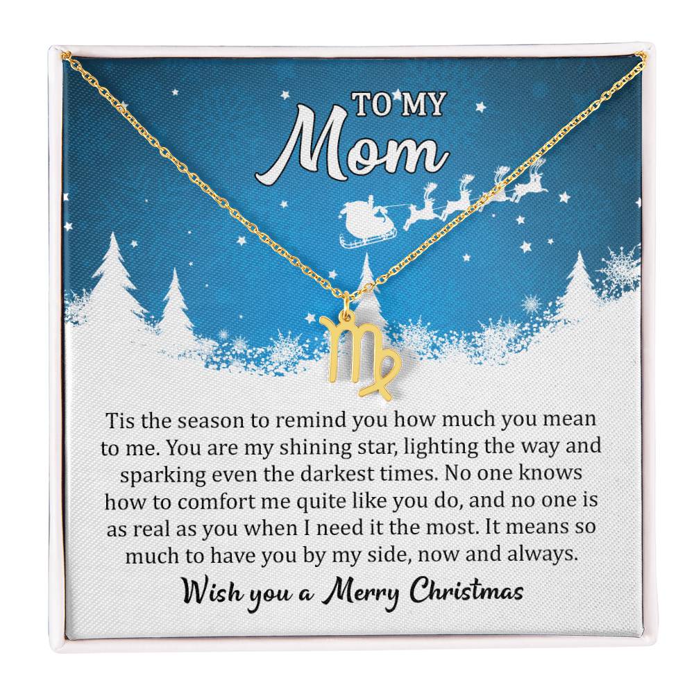 Zodiac Symbol Necklace - To My Mom - Wish you a Merry Christmas