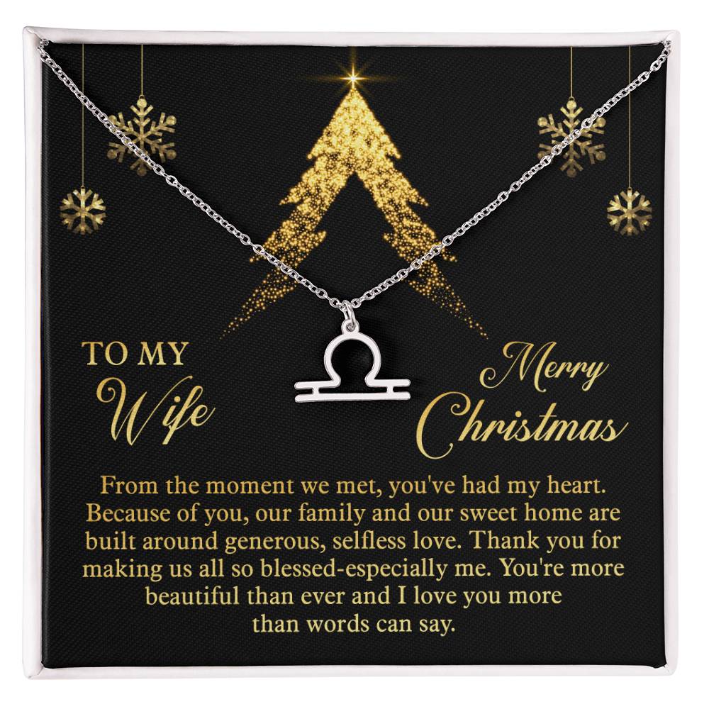 Zodiac Symbol Necklace To My Wife Merry Christmas