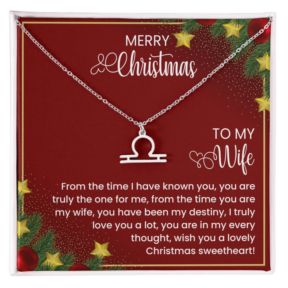 Zodiac Symbol Necklace To My Wife Merry Christmas