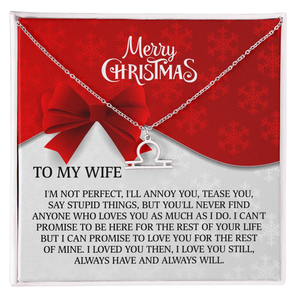 Zodiac Symbol Necklace To My Wife Merry Christmas