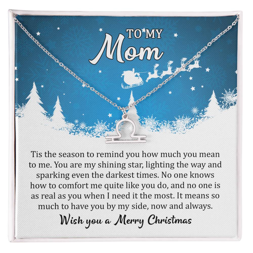 Zodiac Symbol Necklace - To My Mom - Wish you a Merry Christmas
