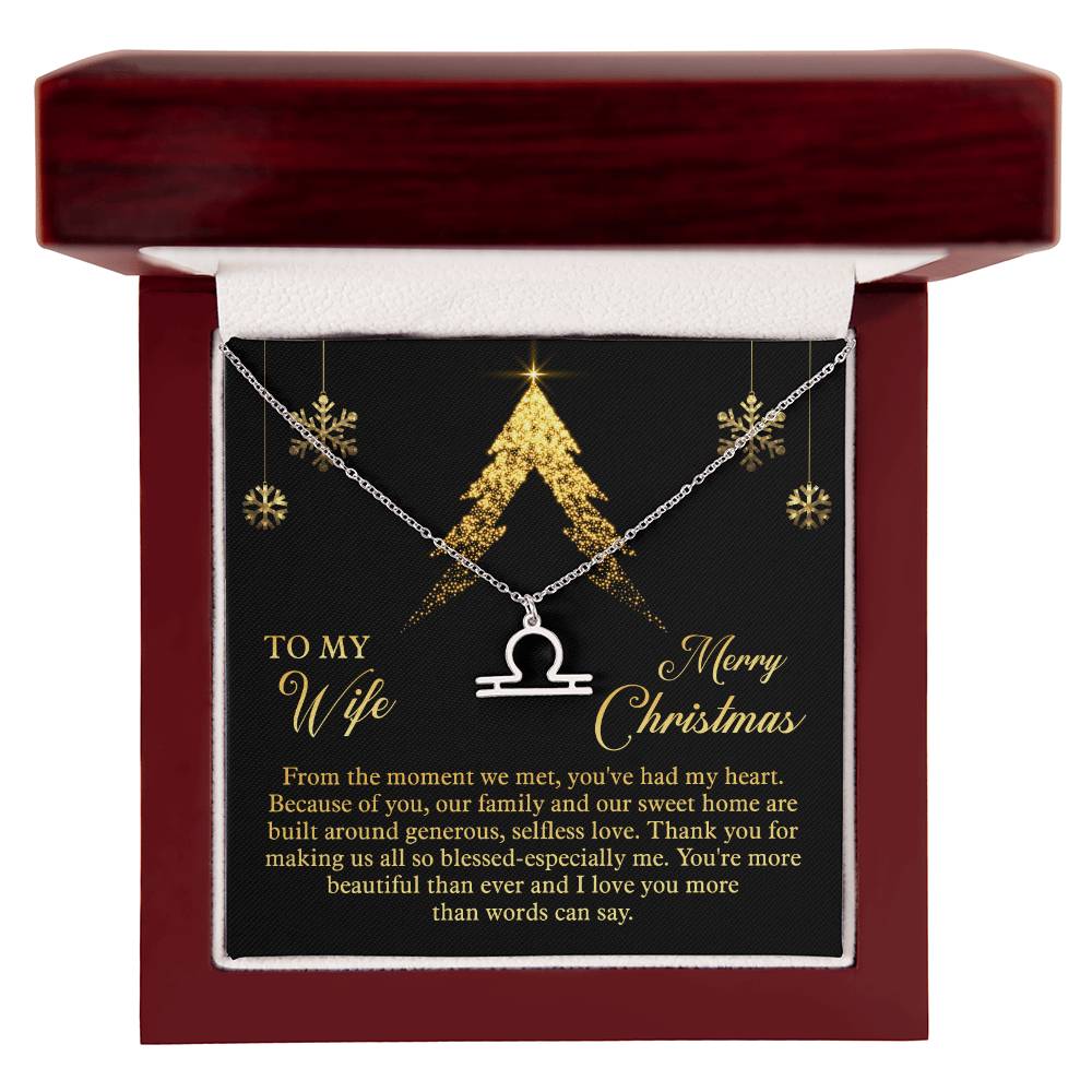 Zodiac Symbol Necklace To My Wife Merry Christmas