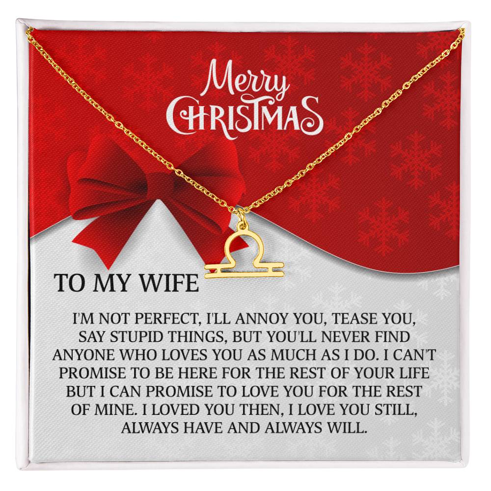 Zodiac Symbol Necklace To My Wife Merry Christmas