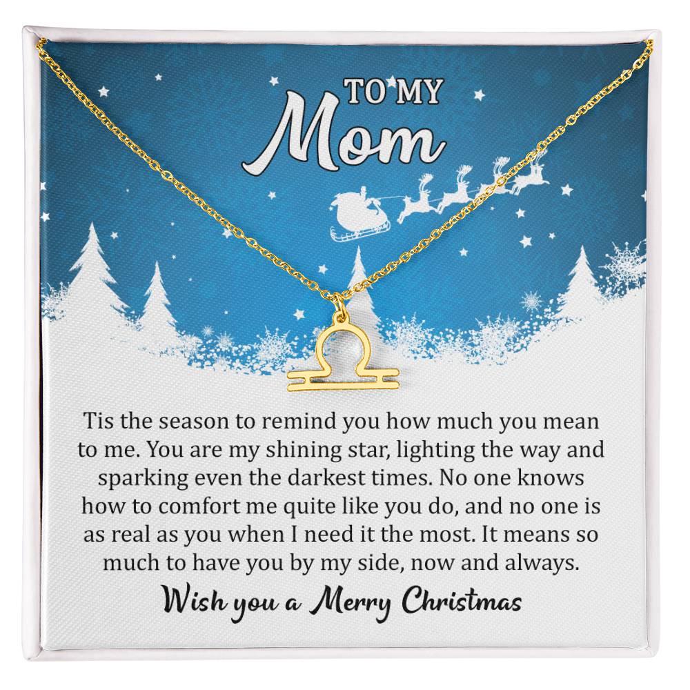 Zodiac Symbol Necklace - To My Mom - Wish you a Merry Christmas