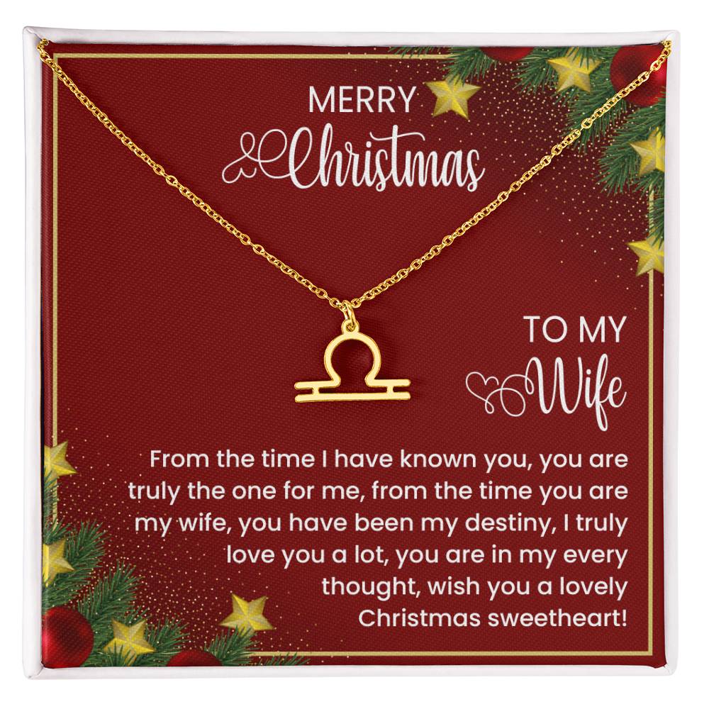 Zodiac Symbol Necklace To My Wife Merry Christmas