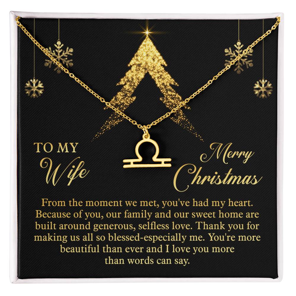 Zodiac Symbol Necklace To My Wife Merry Christmas