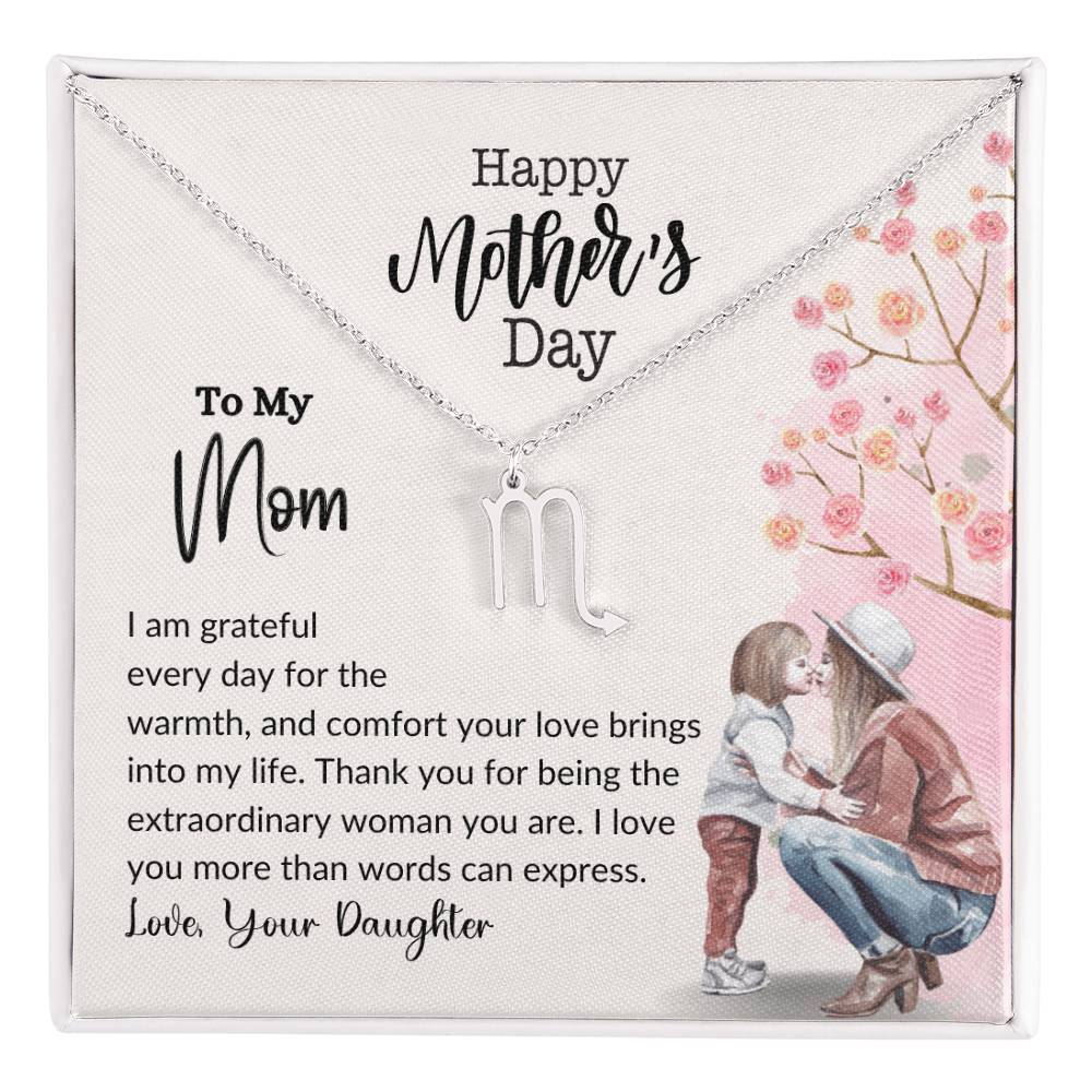 Happy Mother's Day Zodiac Symbol Necklace