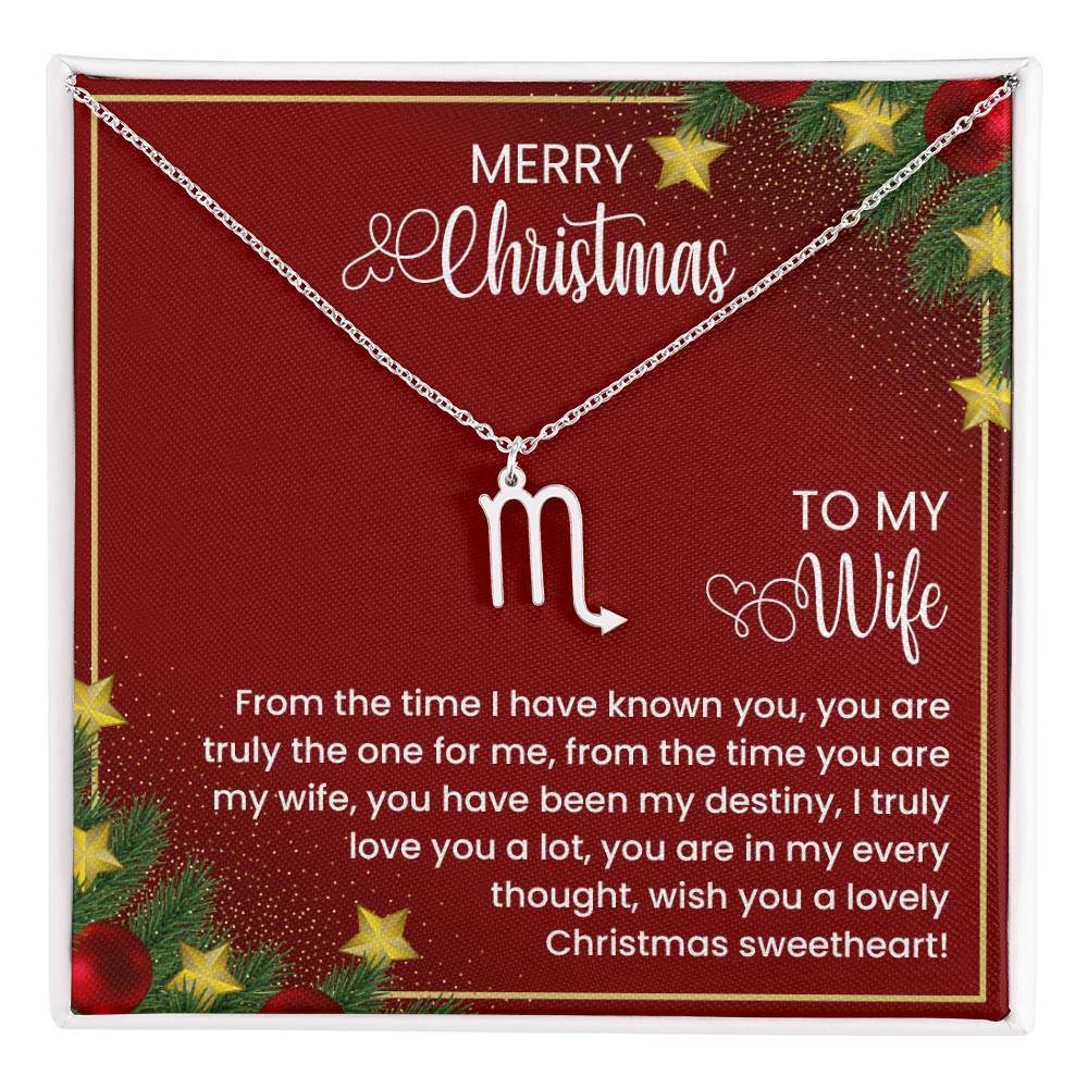Zodiac Symbol Necklace To My Wife Merry Christmas