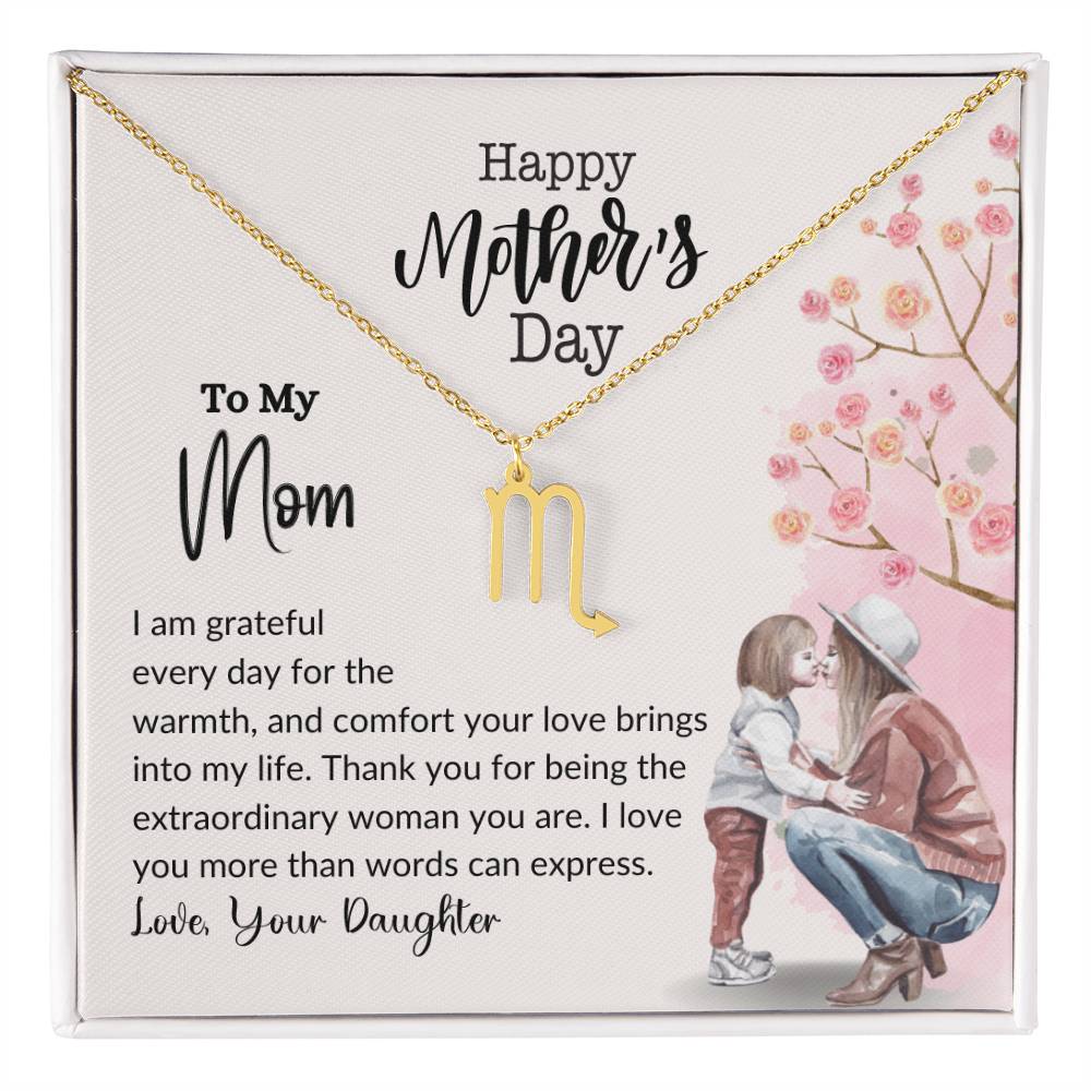 Happy Mother's Day Zodiac Symbol Necklace