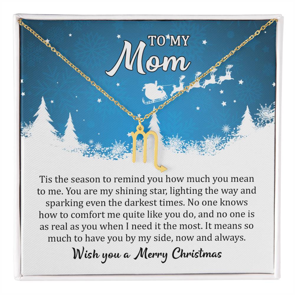 Zodiac Symbol Necklace - To My Mom - Wish you a Merry Christmas