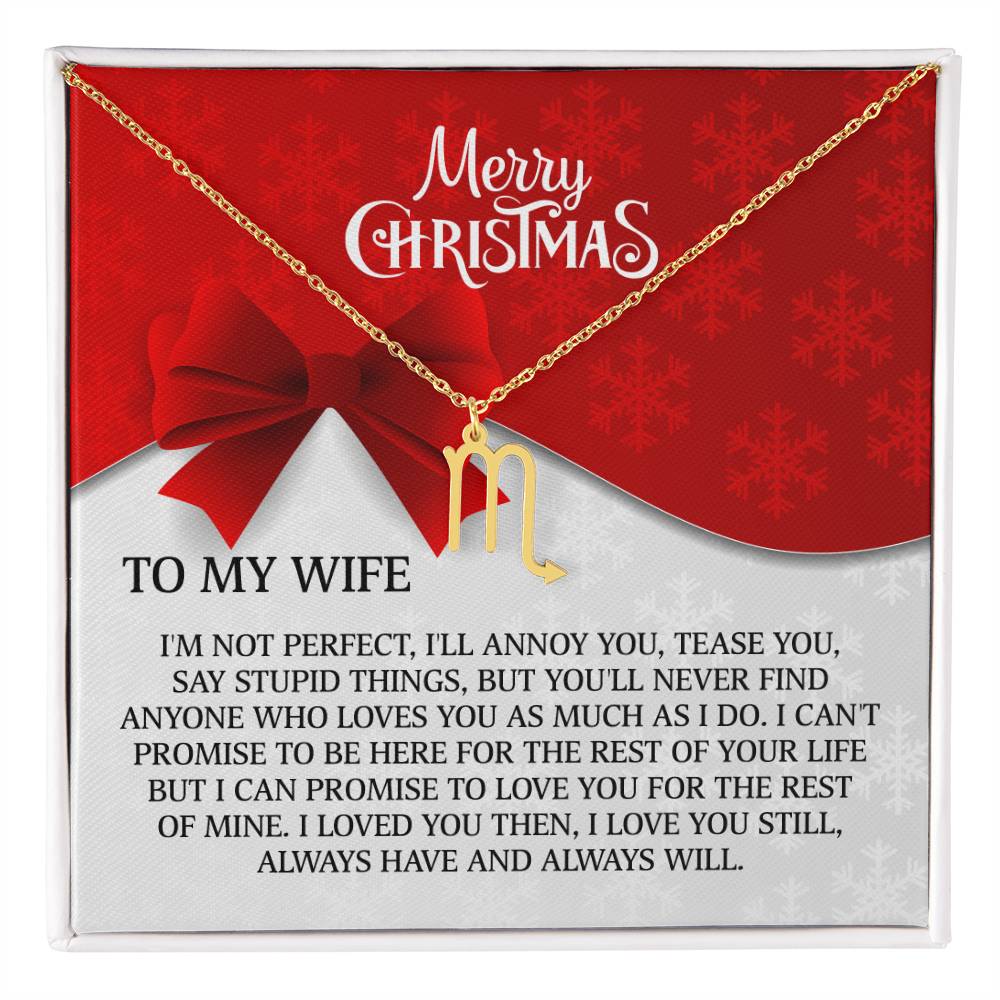 Zodiac Symbol Necklace To My Wife Merry Christmas