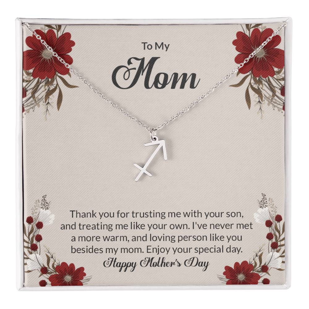Happy Mother's Day Zodiac Symbol Necklace