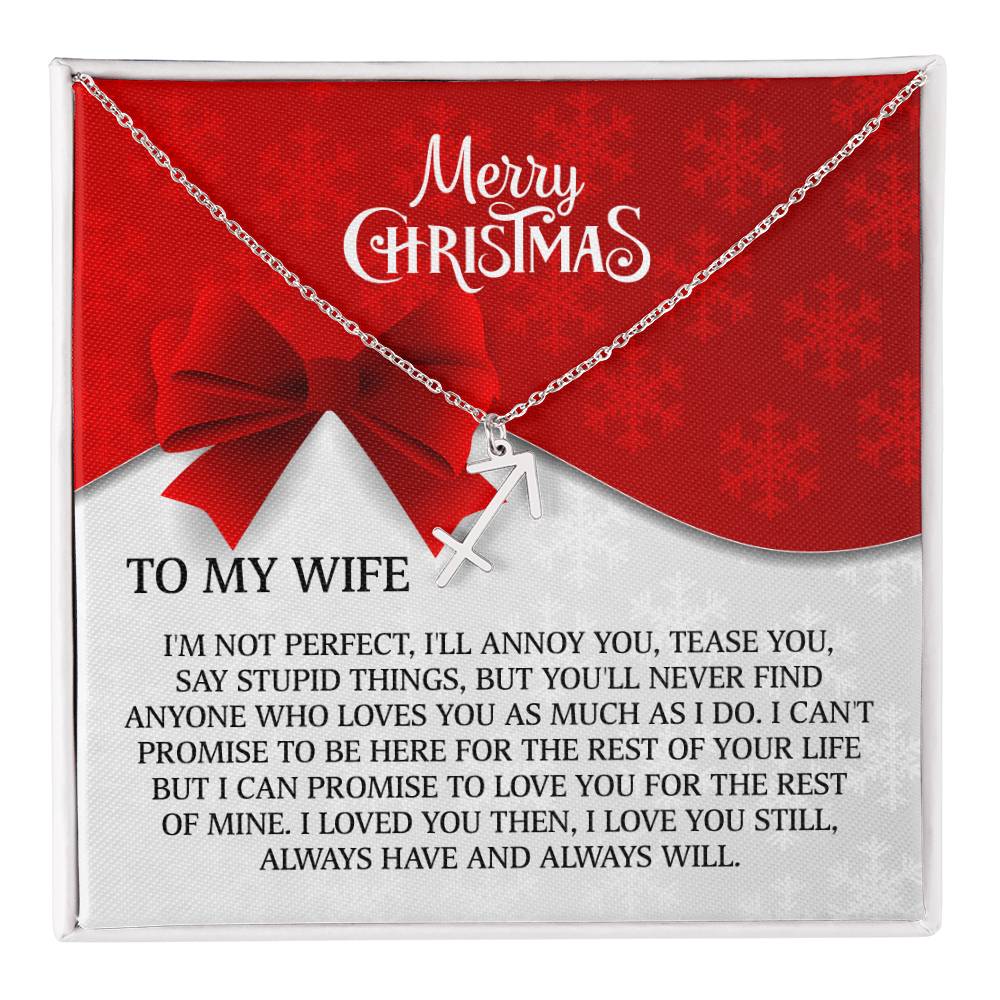Zodiac Symbol Necklace To My Wife Merry Christmas