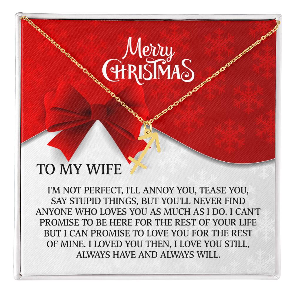 Zodiac Symbol Necklace To My Wife Merry Christmas