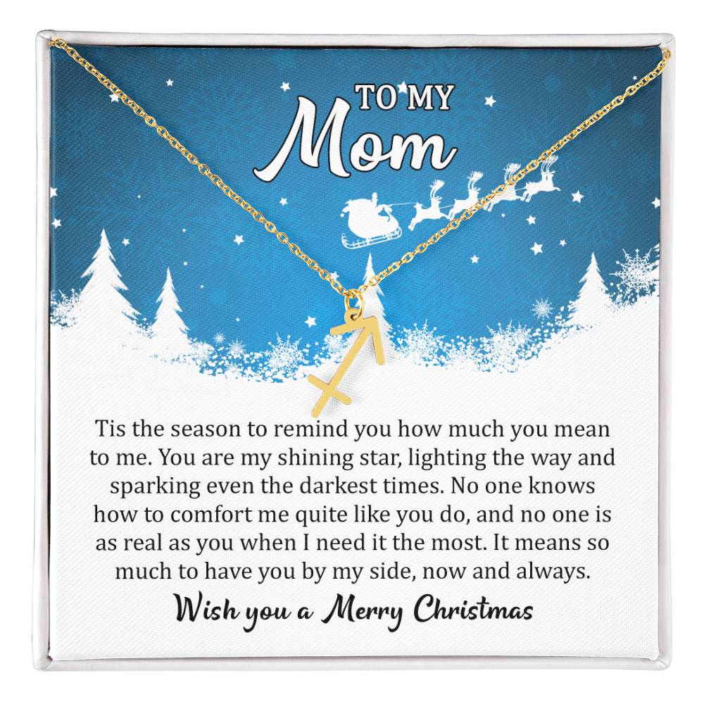Zodiac Symbol Necklace - To My Mom - Wish you a Merry Christmas
