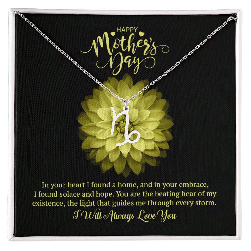 Happy Mother's Day Zodiac Symbol Necklace