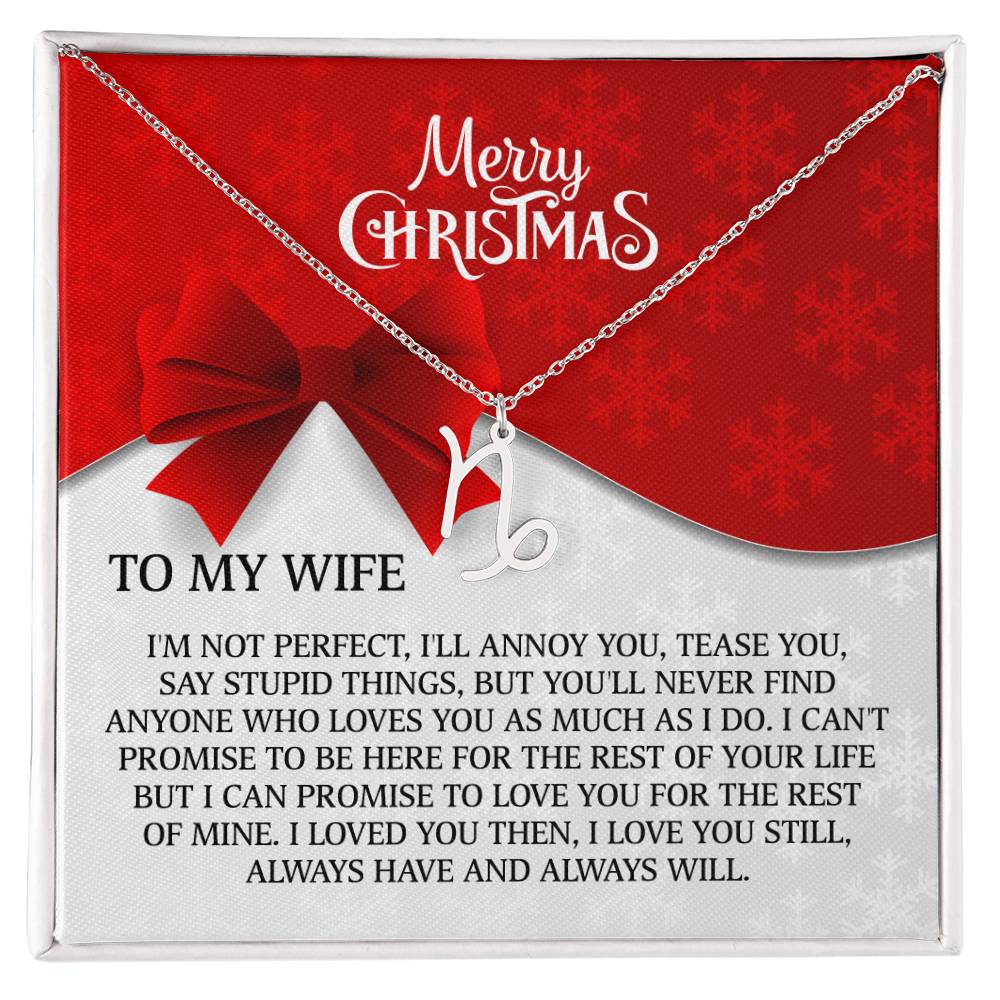 Zodiac Symbol Necklace To My Wife Merry Christmas