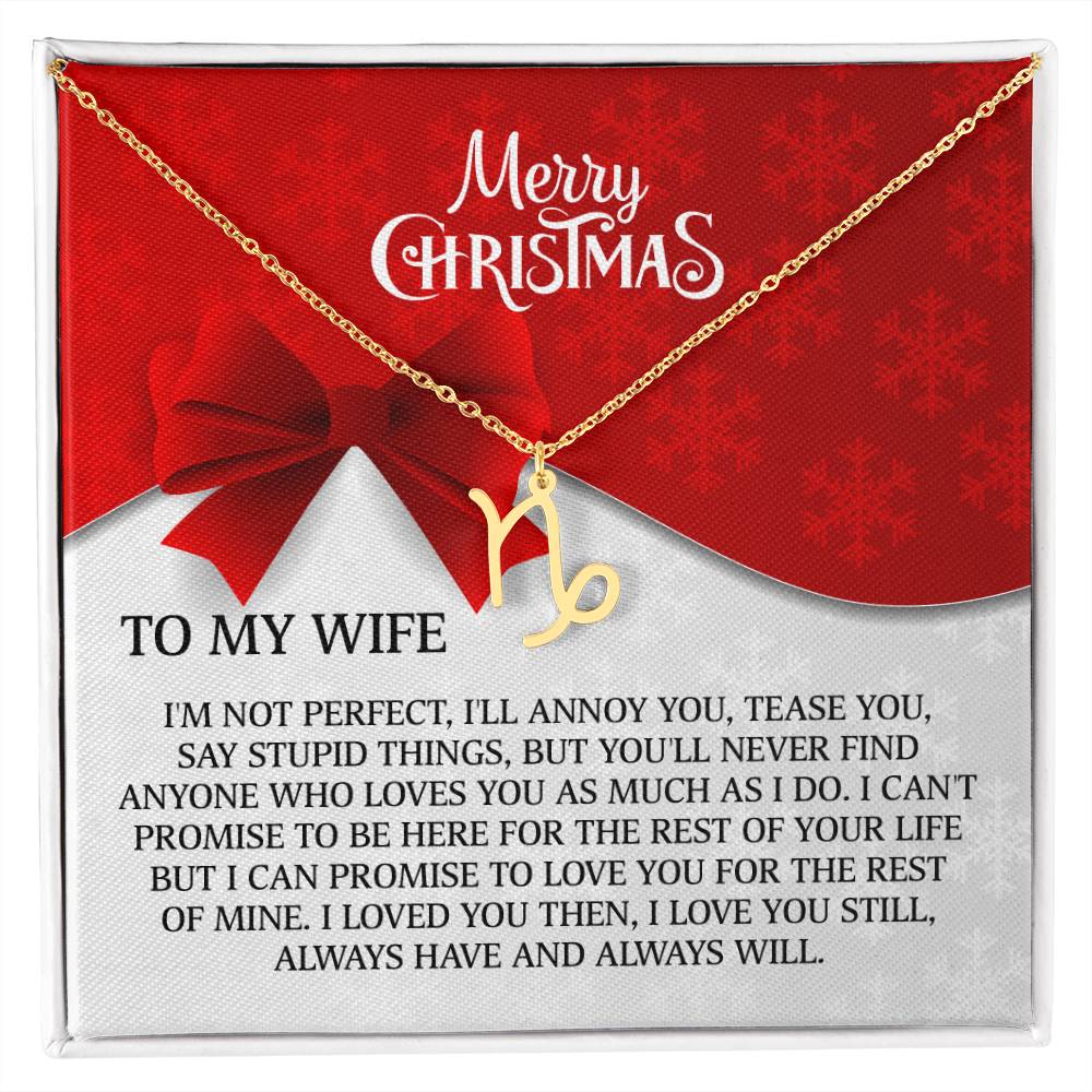 Zodiac Symbol Necklace To My Wife Merry Christmas