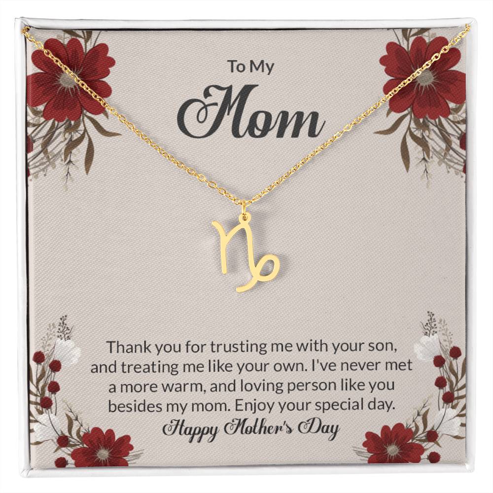 Happy Mother's Day Zodiac Symbol Necklace