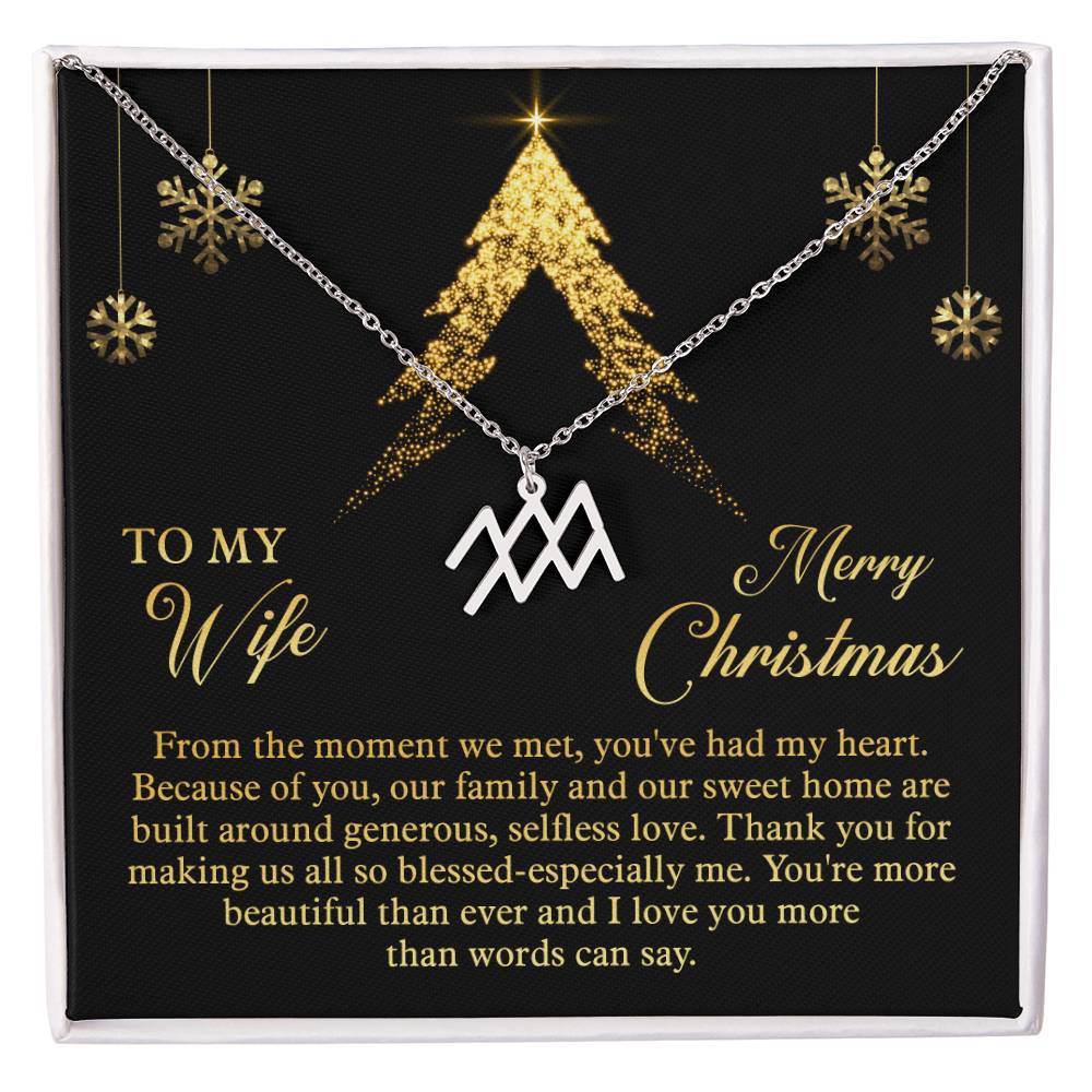 Zodiac Symbol Necklace To My Wife Merry Christmas