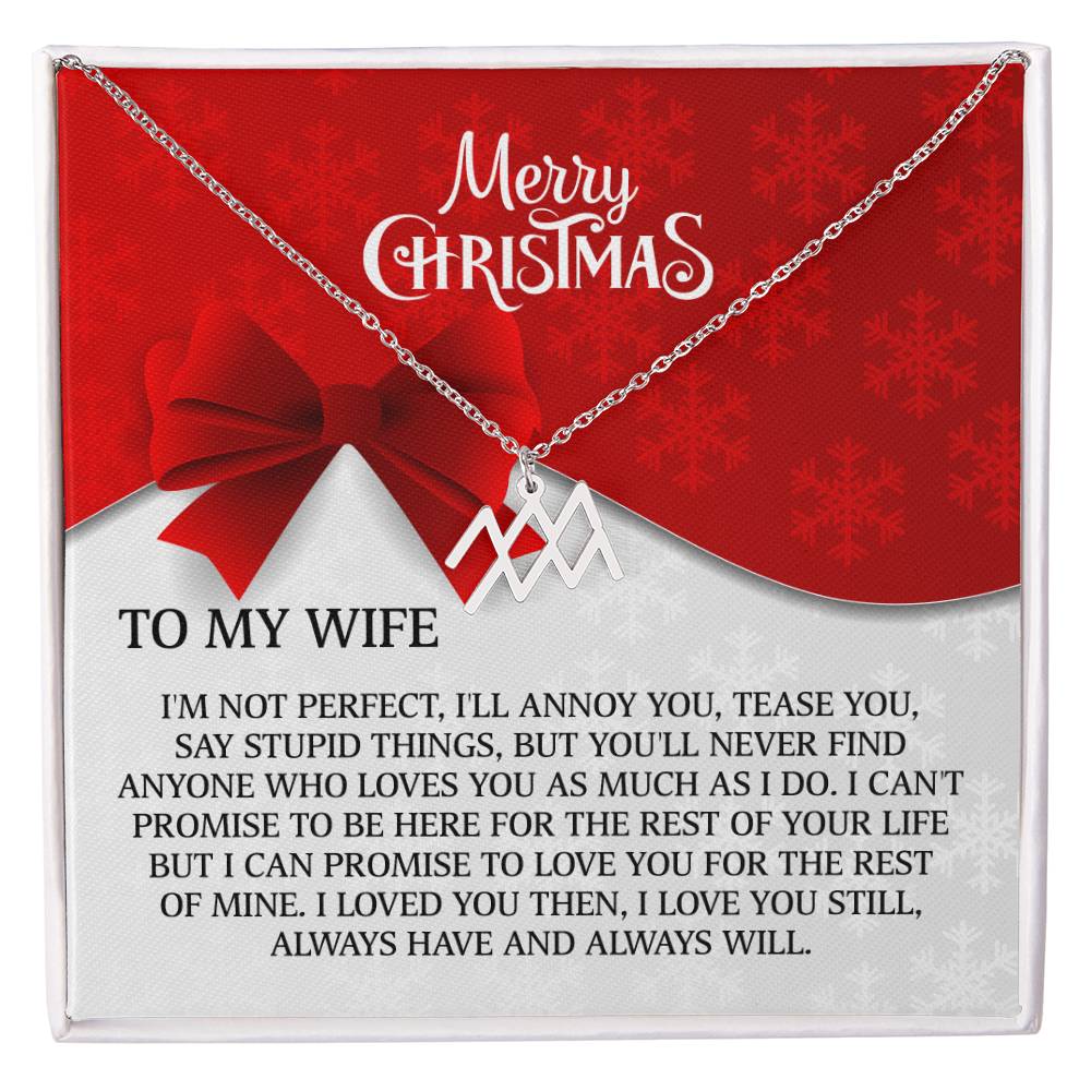 Zodiac Symbol Necklace To My Wife Merry Christmas
