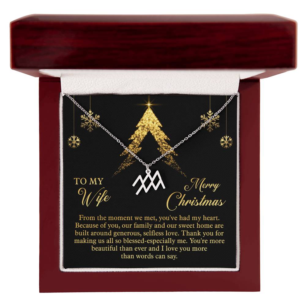 Zodiac Symbol Necklace To My Wife Merry Christmas