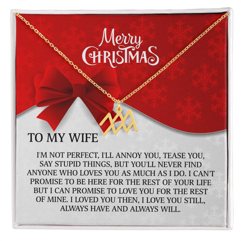 Zodiac Symbol Necklace To My Wife Merry Christmas