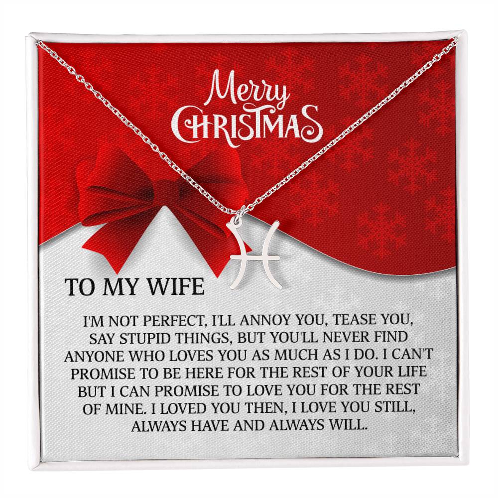 Zodiac Symbol Necklace To My Wife Merry Christmas