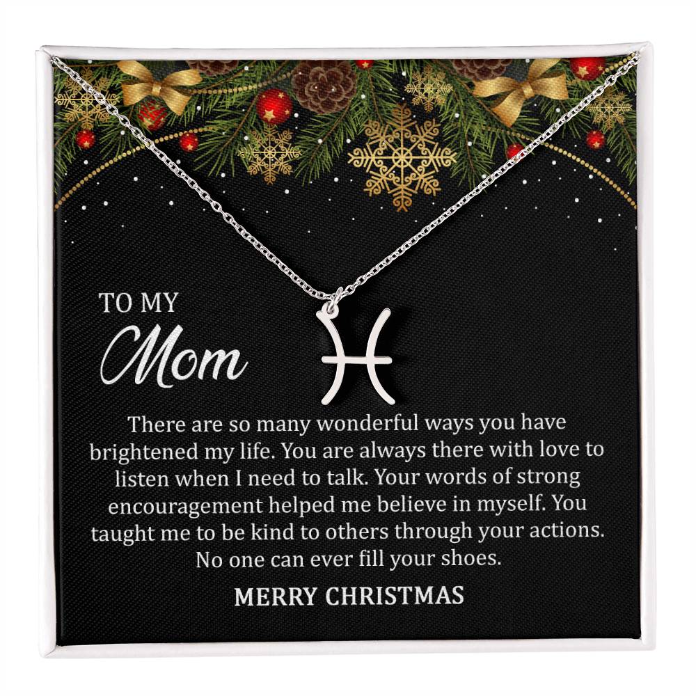 Zodiac Symbol Necklace - To My Mom Merry Christmas