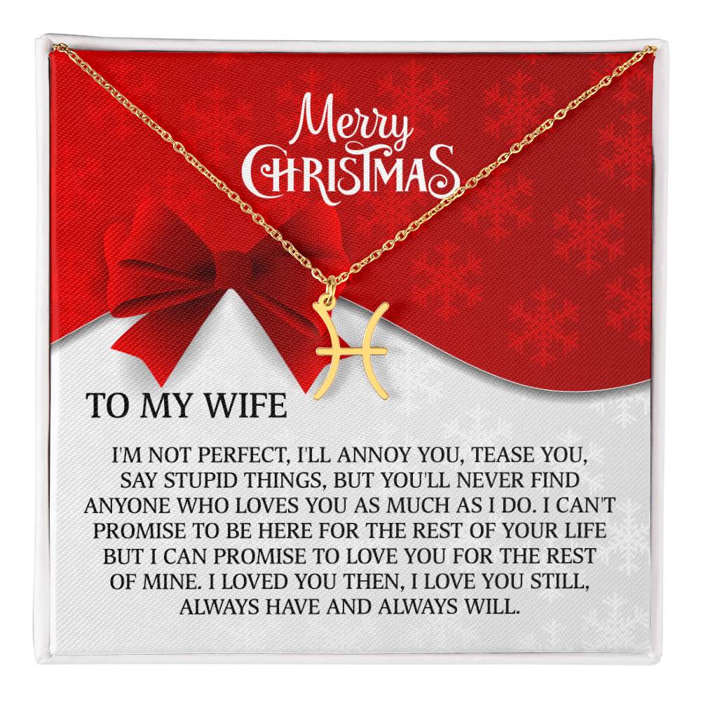 Zodiac Symbol Necklace To My Wife Merry Christmas