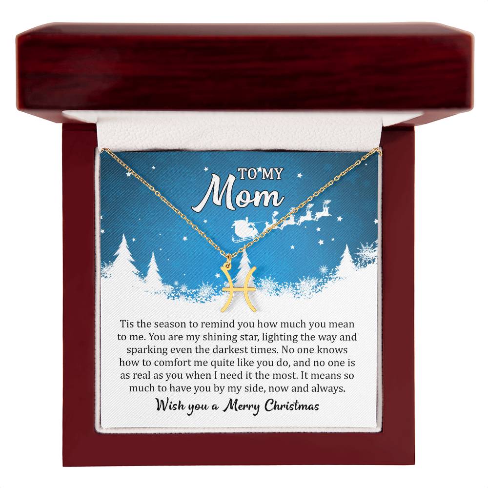Zodiac Symbol Necklace - To My Mom - Wish you a Merry Christmas