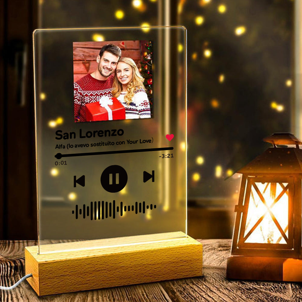 Custom Scannable Code Acrylic Music Song Plaque Night Light Emporium Discounts