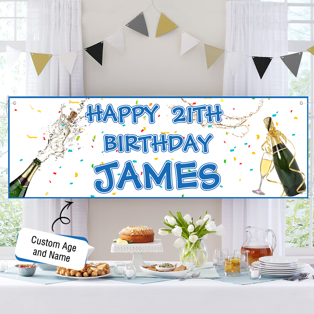 Custom Name Birthday Banner Party Backdrop Decorations Emporium Discounts