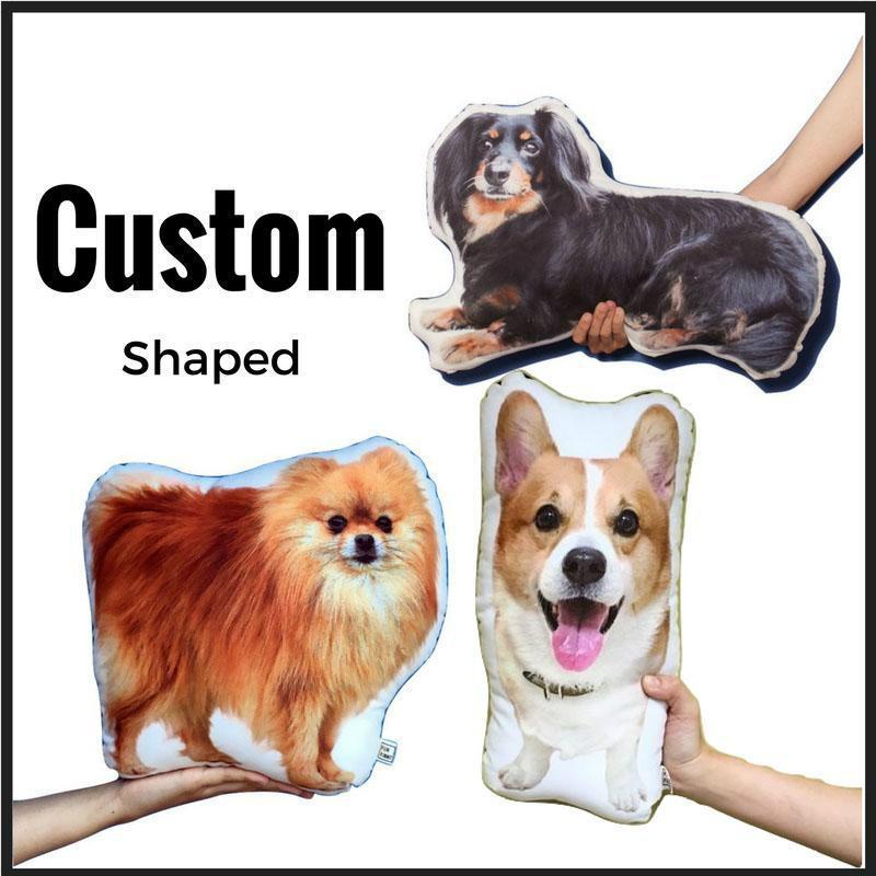Custom Pet Shaped Portrait Pillow - Dog Pillow, Cat Pillow, Dog Lover, come in 4 Sizes Emporium Discounts