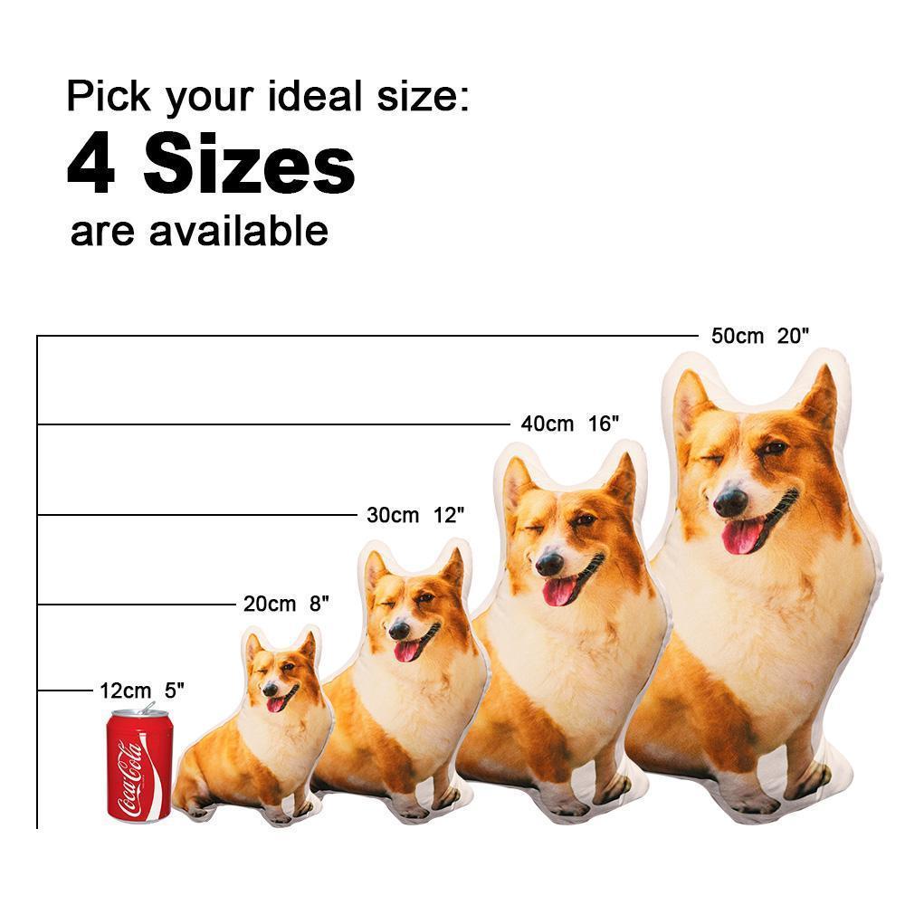 Custom Pet Shaped Portrait Pillow - Dog Pillow, Cat Pillow, Dog Lover, come in 4 Sizes Emporium Discounts