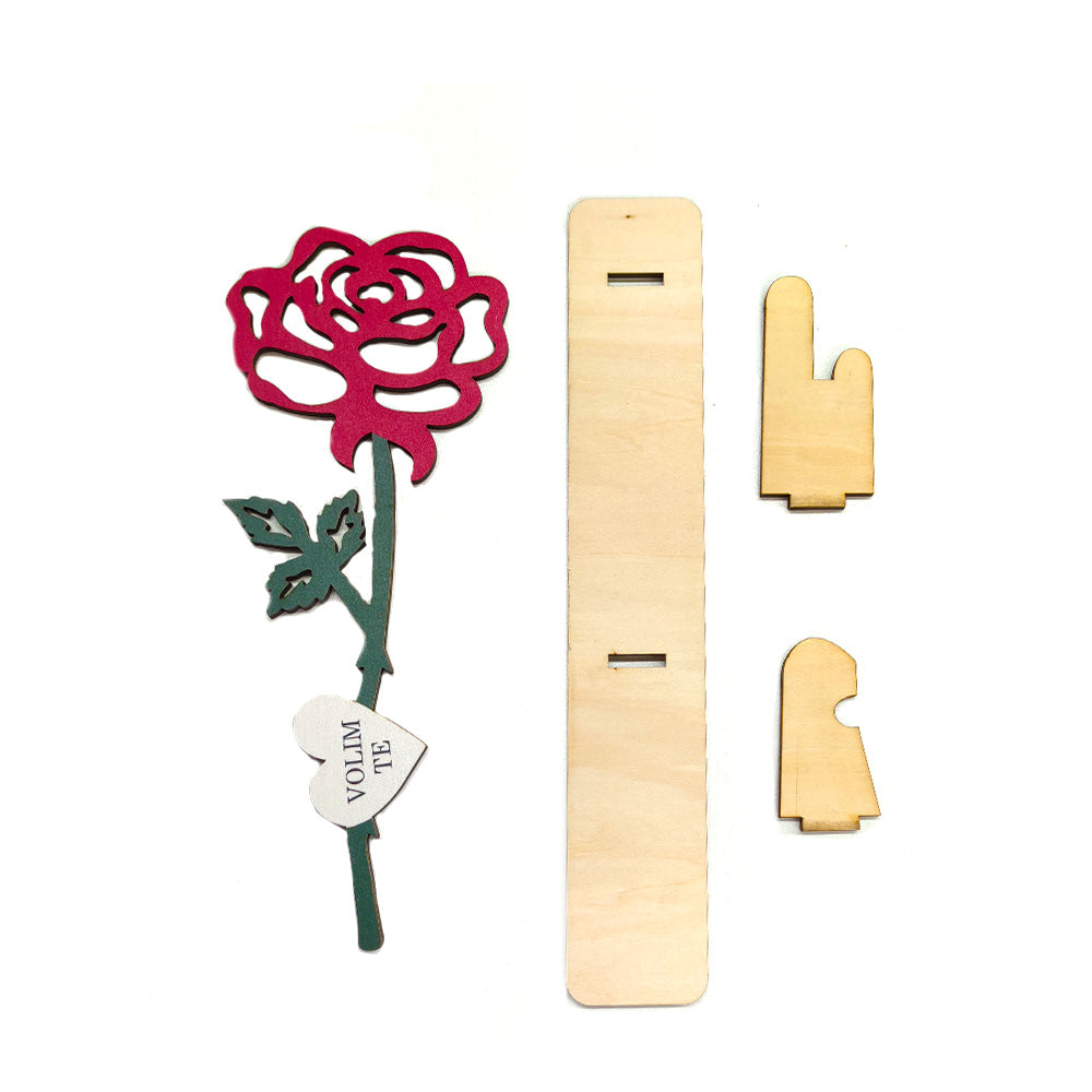 Personalized Wooden Rose Decor with Text Emporium Discounts