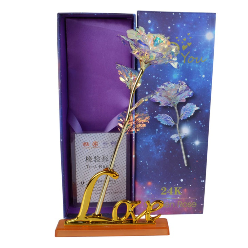 24K Foil Plated Rose Gold Rose Lasts Forever Love Wedding Decor Lover Lighting Rose Emporium Discounts