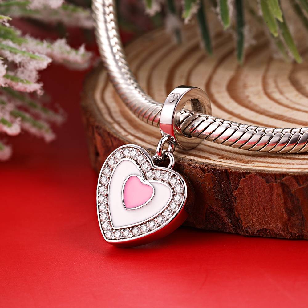 Custom Photo Dangle Heart Charm For Bracelet Jewelry Making Emporium Discounts