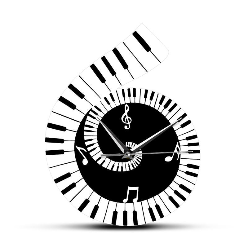 Decoration Wall Clock Treble Clef Piano Keyboard Musical Notes Irregular Decoration Clock Wall Clock Cross-border Emporium Discounts 5 Daily Products Or Gadgets Per Day