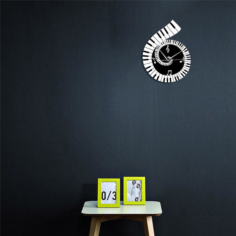 Decoration Wall Clock Treble Clef Piano Keyboard Musical Notes Irregular Decoration Clock Wall Clock Cross-border Emporium Discounts 5 Daily Products Or Gadgets Per Day