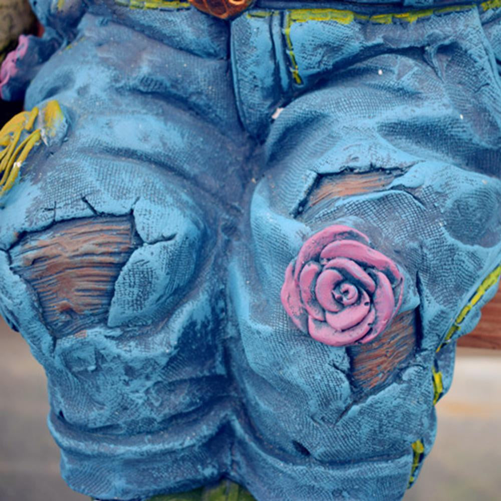 Denim Jeans Resin Outdoor Garden Flower Pot_10