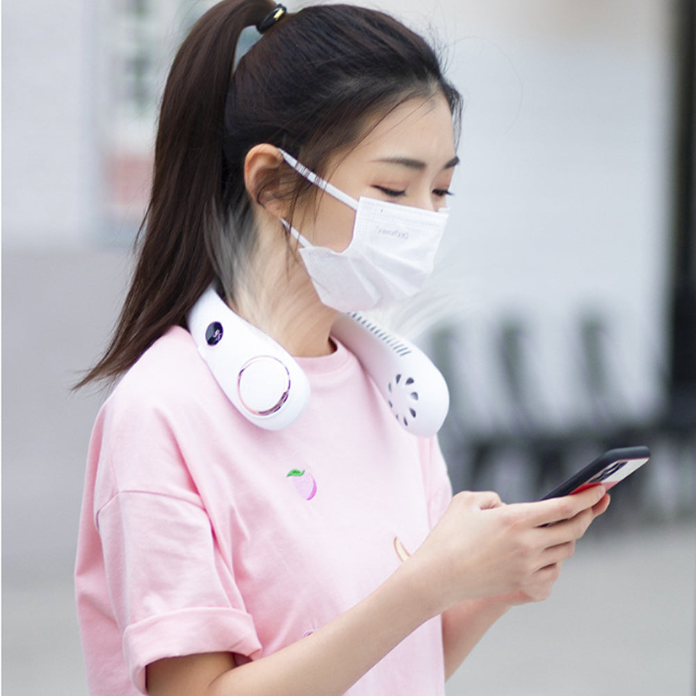 Portable Leafless Digital Hanging Neck Fan-USB Rechargeable_15