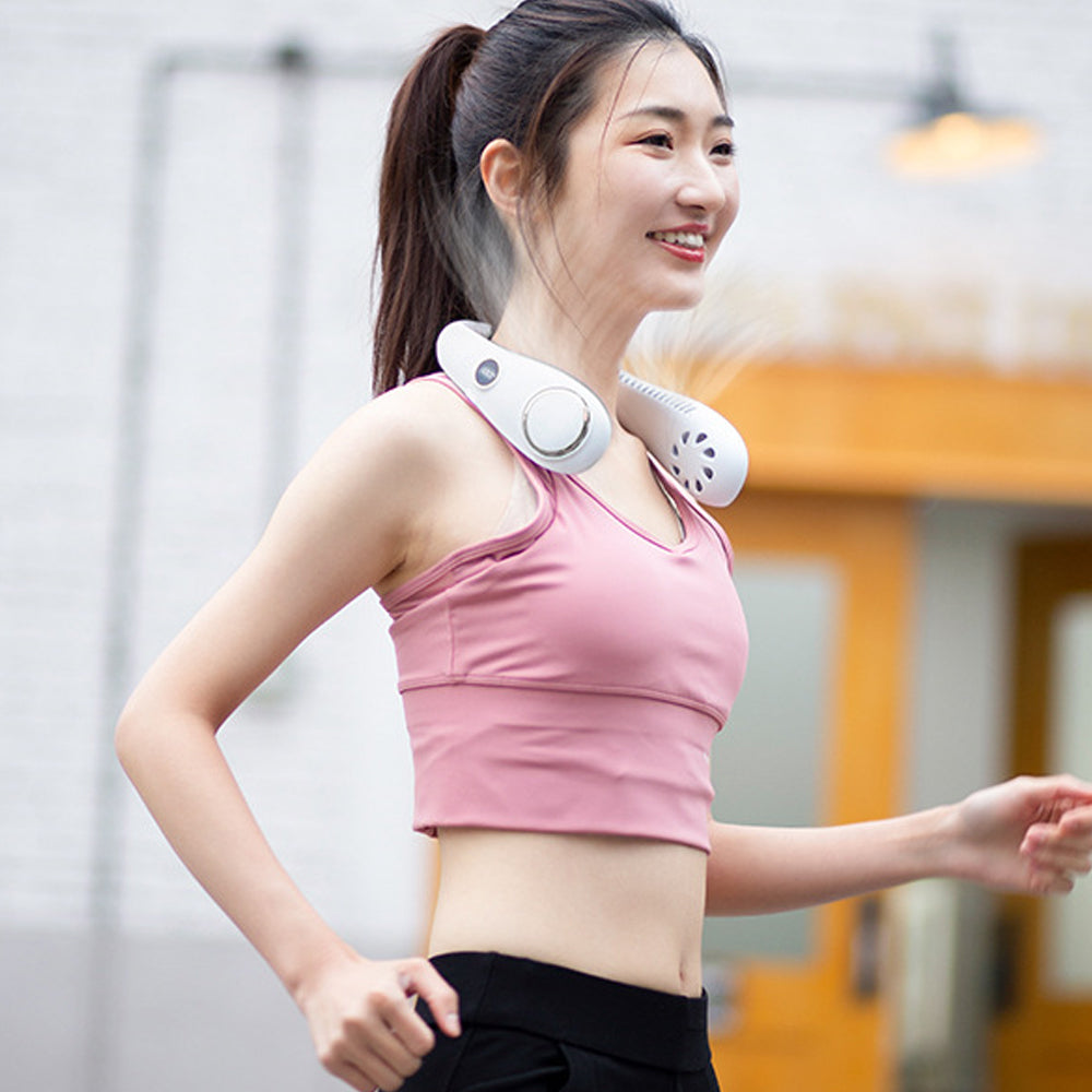 Portable Leafless Digital Hanging Neck Fan-USB Rechargeable_16