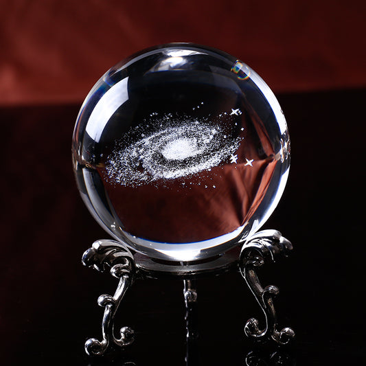 This 3D Galaxy Miniature Crystal Ball is just what you need to add a touch of elegance and class to your home décor. It is made of high-quality K9 crystal that makes it durable and long lasting. The beautiful transparency of the crystal ball gives it a magnificent look that is sure to grab everyone's attention.
