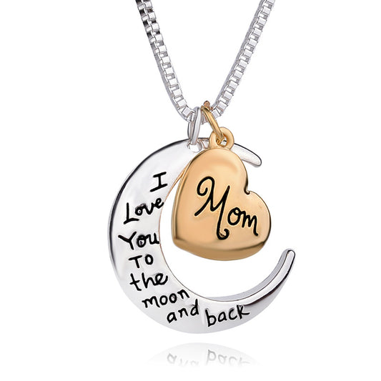 Mother's Day Necklace Love Pendant i Love You Mom Sweater Chain Necklace Emporium Discounts