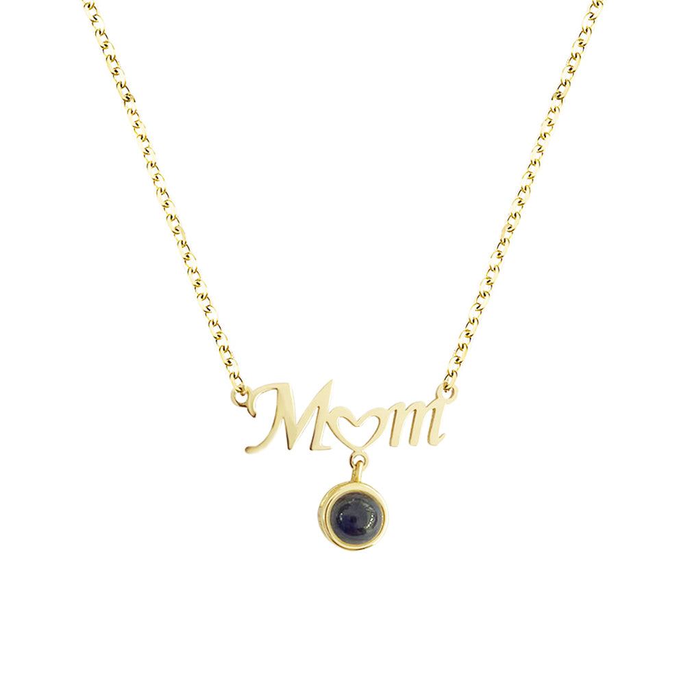 Custom Mom Photo Projection Necklace with Little Heart Emporium Discounts
