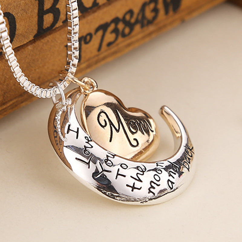 Mother's Day Necklace Love Pendant i Love You Mom Sweater Chain Necklace Emporium Discounts