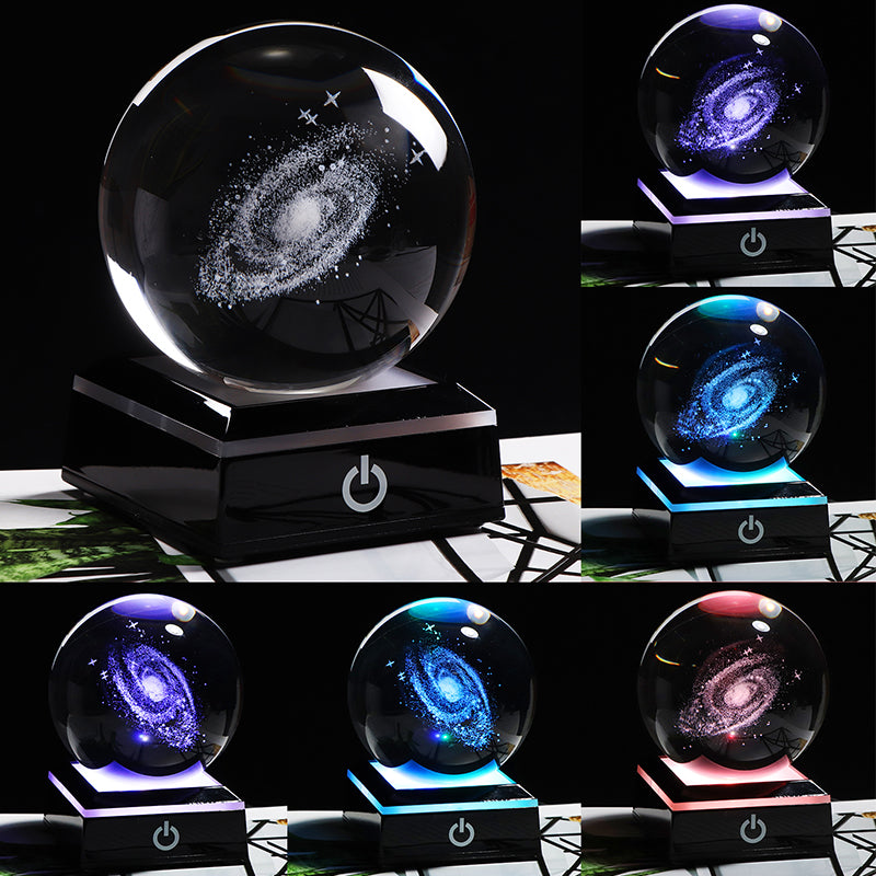This 3D Galaxy Miniature Crystal Ball is just what you need to add a touch of elegance and class to your home décor. It is made of high-quality K9 crystal that makes it durable and long lasting. The beautiful transparency of the crystal ball gives it a magnificent look that is sure to grab everyone's attention.